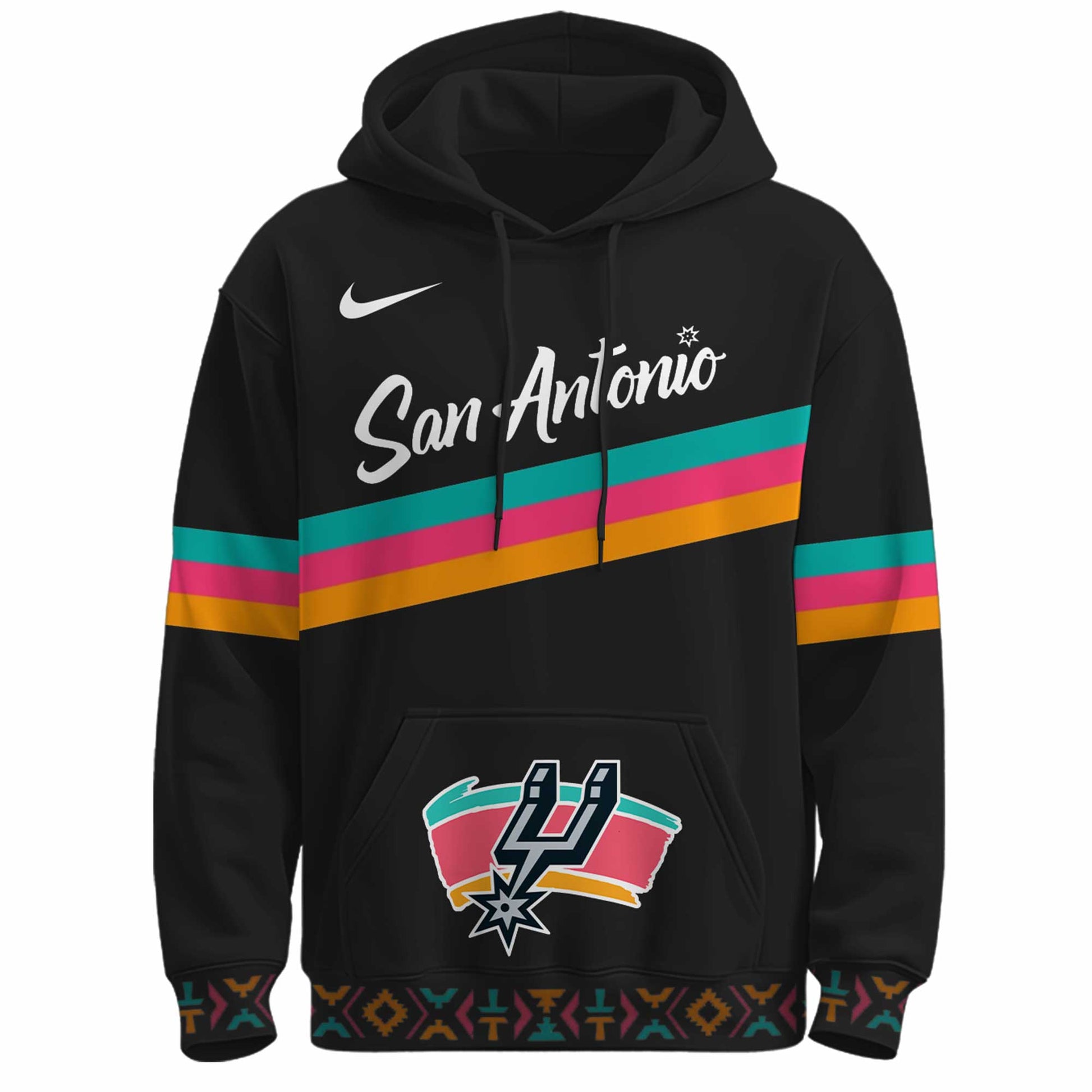 _San Antonio Spurs Classic Colors City Hoodie Editions Limited