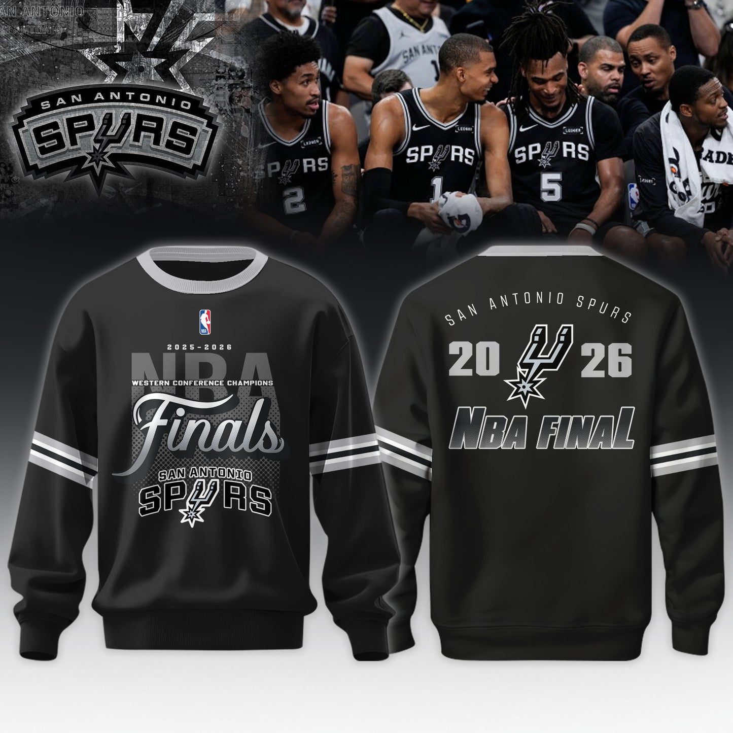 _   Spurs 2026 Finals Game NBA Sweatshirt Limited Edition