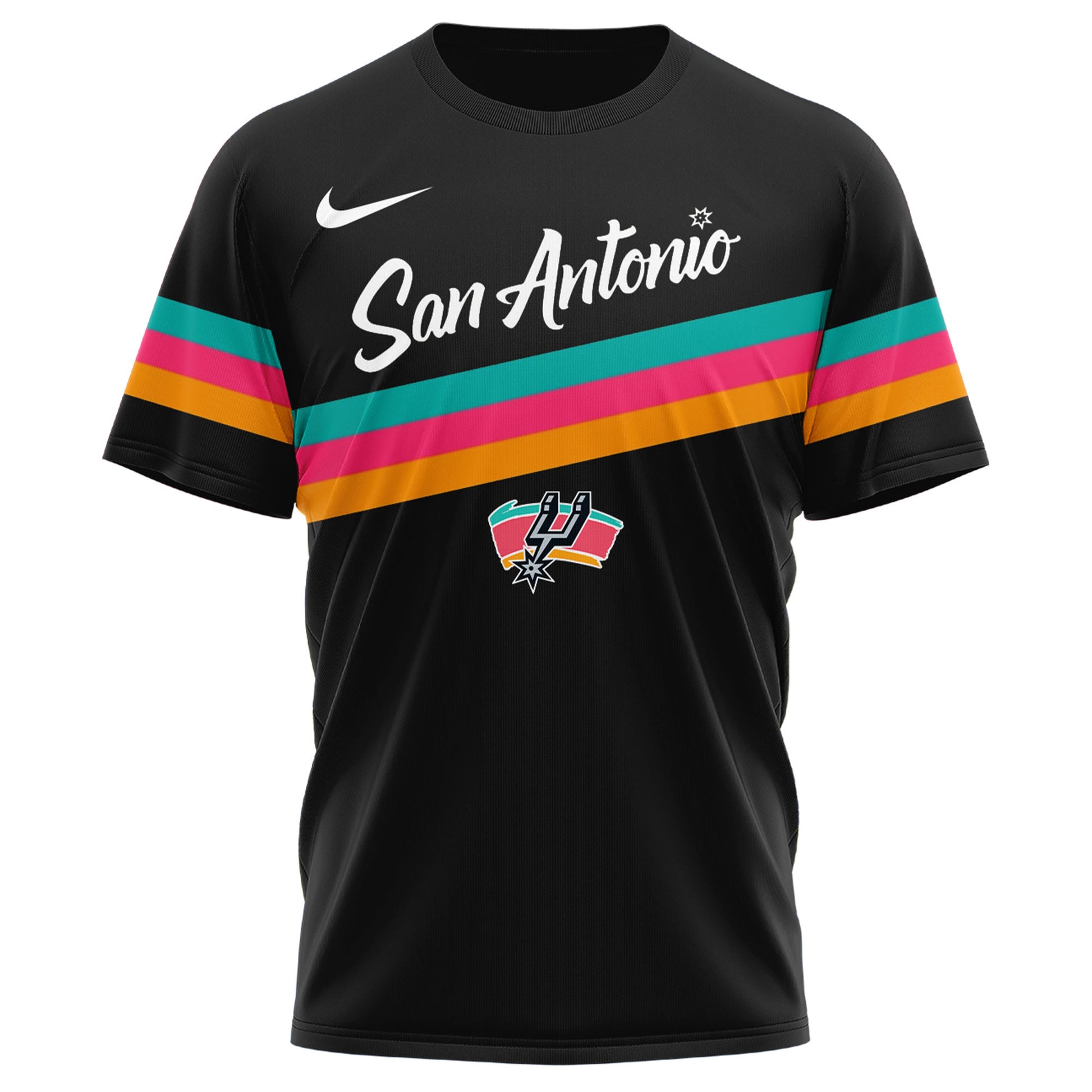 _San Antonio Spurs Classic Colors City Tshirt