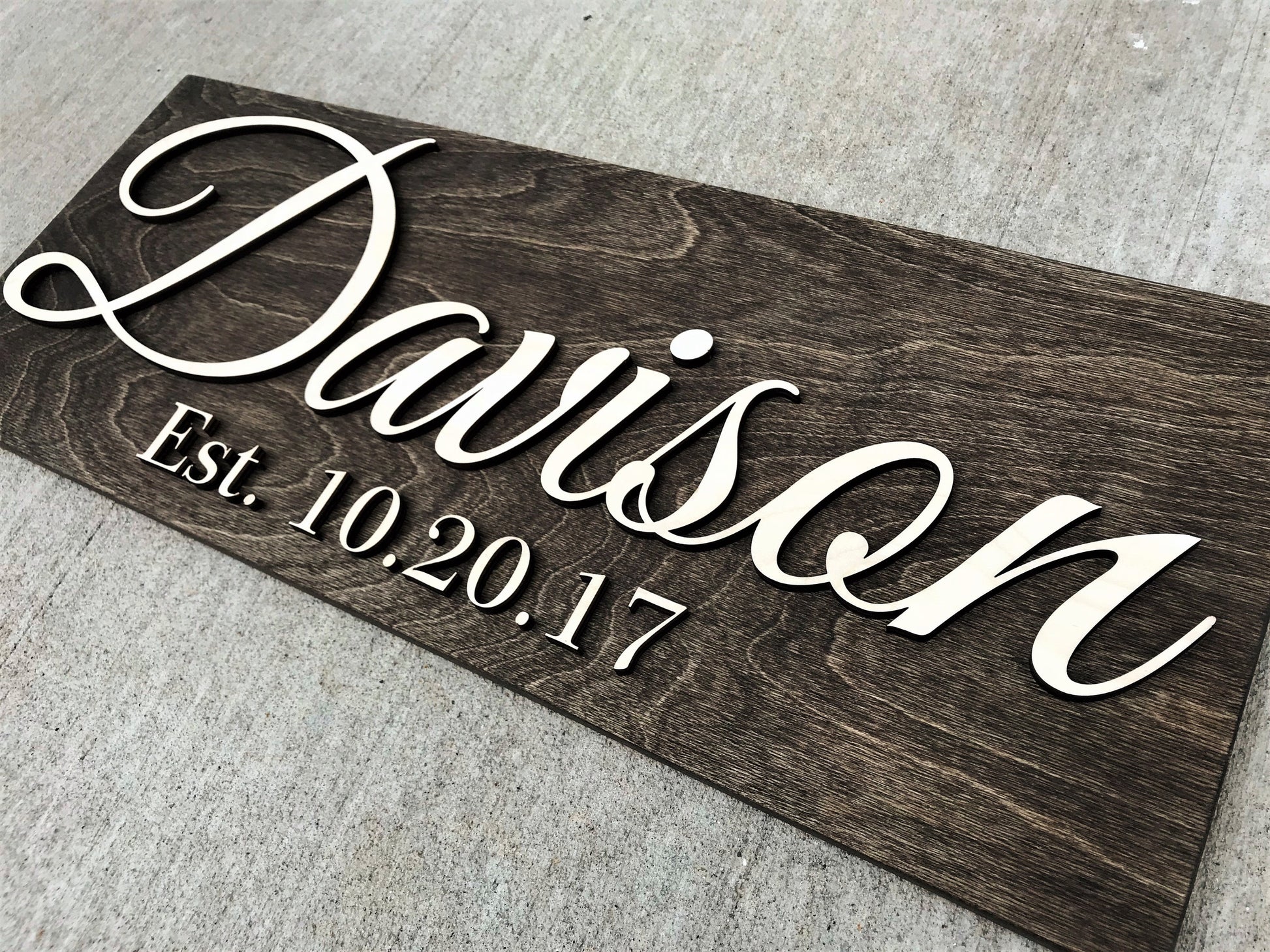 Custom Wood Sign Personalized Wedding Gift Last Name Established Sign Family Name Sign Anniversary Gift Wooden Sign Wedding Sign Couple Gift