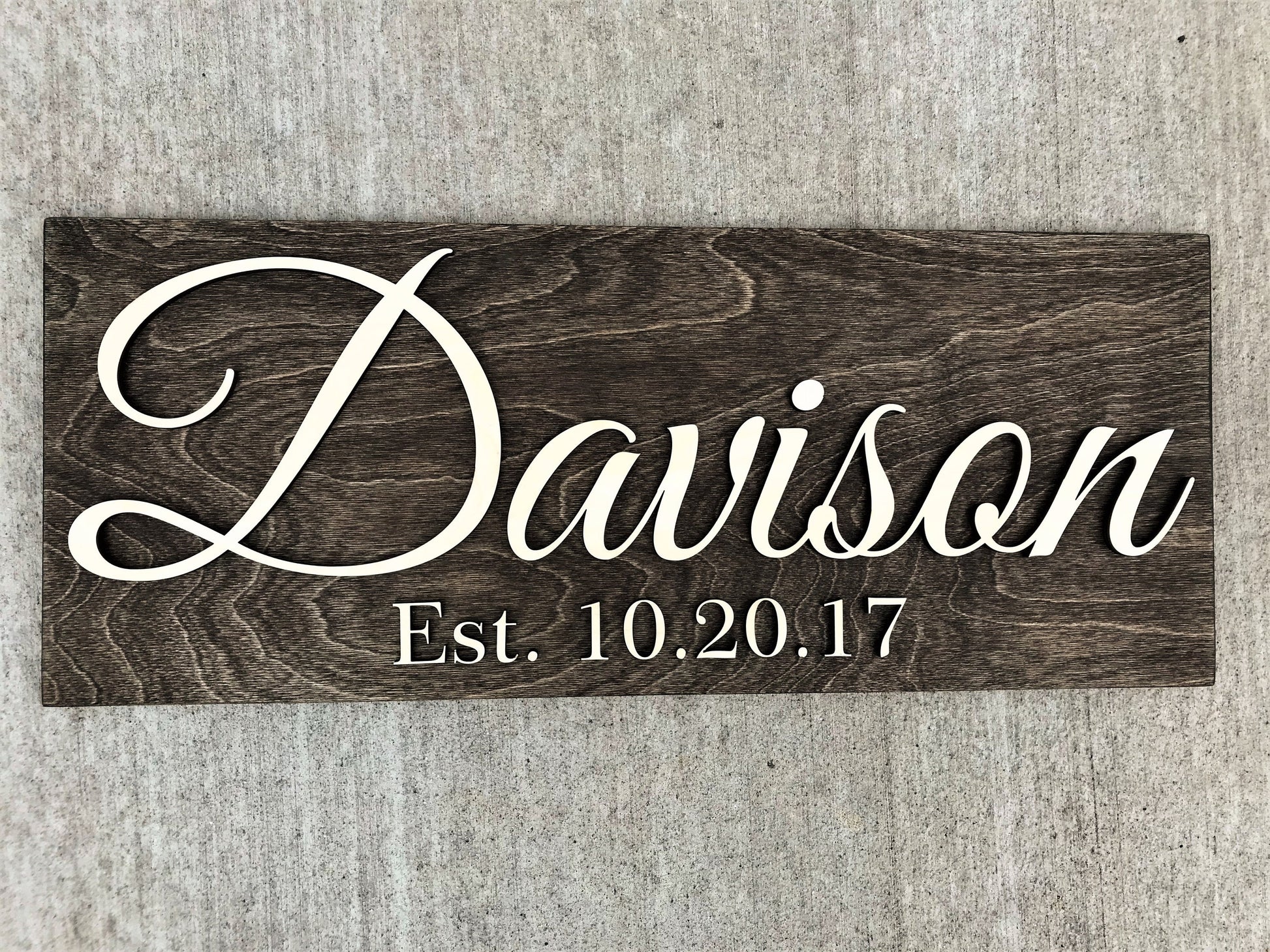 Custom Wood Sign Personalized Wedding Gift Last Name Established Sign Family Name Sign Anniversary Gift Wooden Sign Wedding Sign Couple Gift