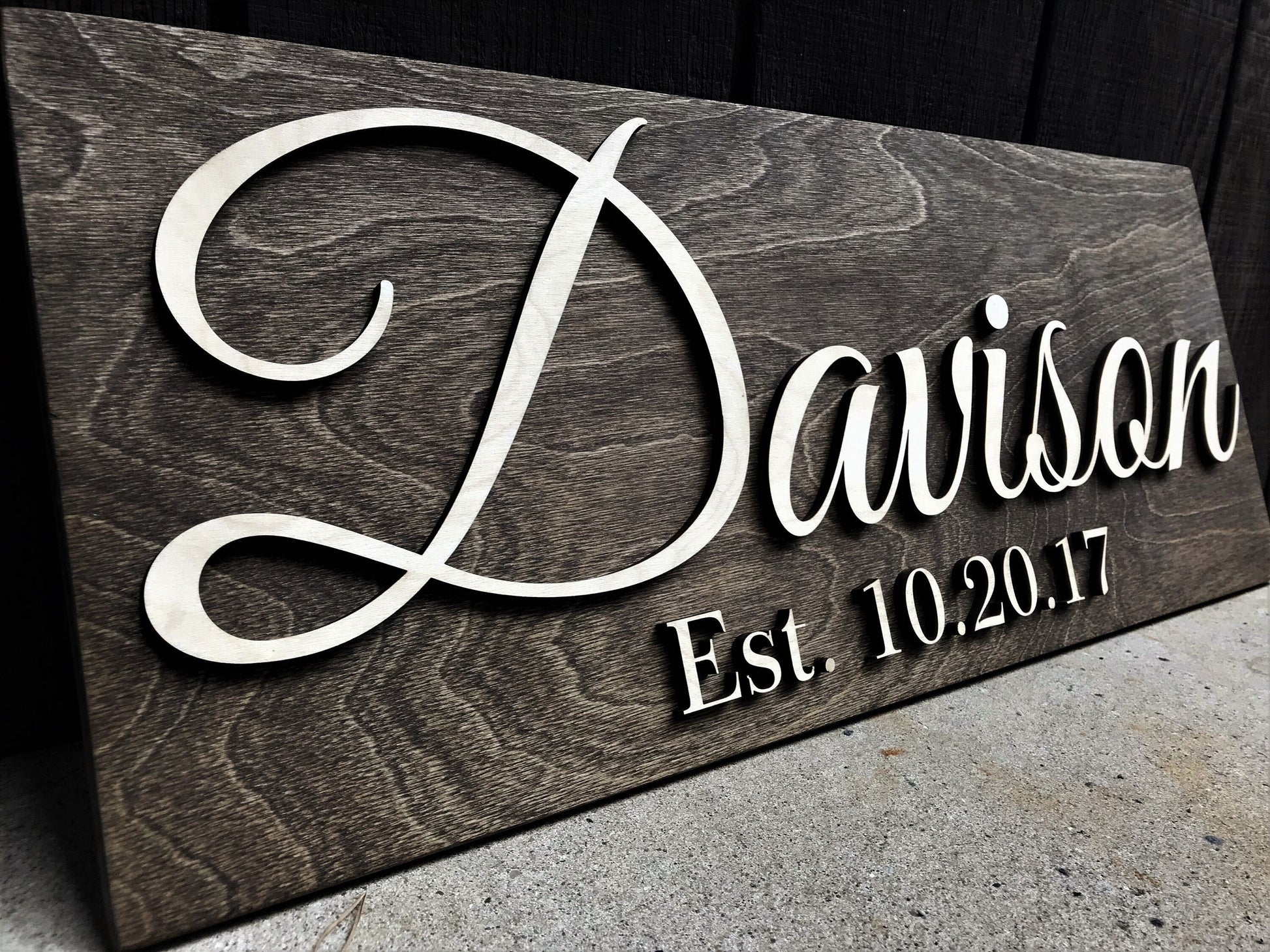 Custom Wood Sign Personalized Wedding Gift Last Name Established Sign Family Name Sign Anniversary Gift Wooden Sign Wedding Sign Couple Gift