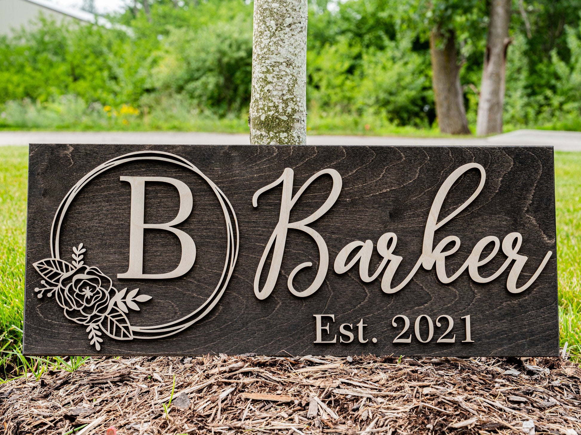 Personalized Wedding Gift Last Name Established Sign Family Name Sign Custom Wood Sign Wooden Anniversary Gift Couple Gift Personalized Sign