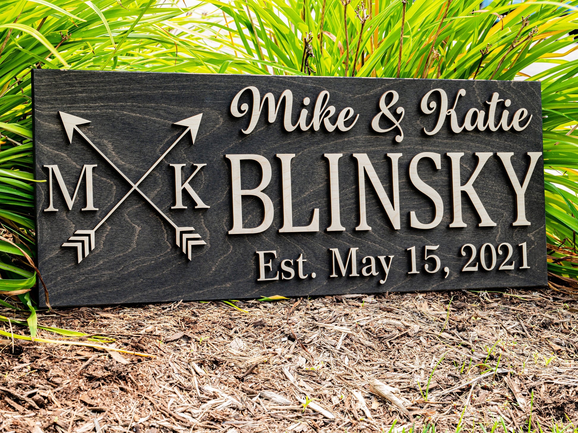 Wedding Decor | Personalized Wedding Gift | Rustic Wedding Decor | Engagement Gifts | Gift for Couple | Love Arrow Wood Sign Wedding Signage
