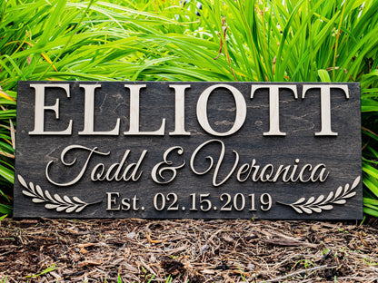 Anniversary Gift | Gift for Him | Gift for Her | Personalized Gifts | Bridal Shower Gift | Last Name Established Sign | Custom Wedding Gift