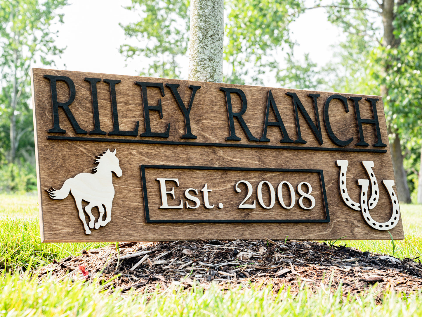 Custom Horse Sign | Wood Ranch Sign | Wooden Ranch Decor | Farmhouse Decor | Personalized Horse Decor | Horse Nursery Sign | Wood Horse Sign