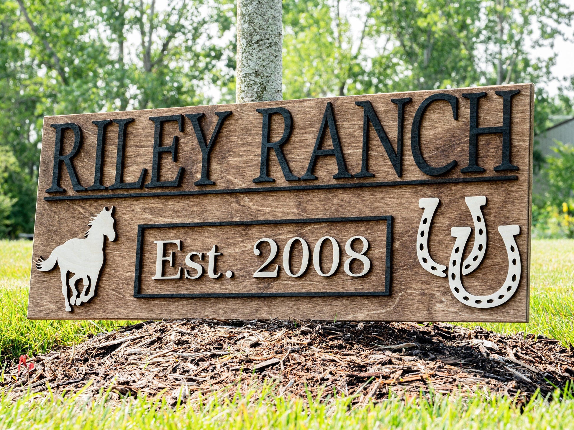 Custom Horse Sign | Wood Ranch Sign | Wooden Ranch Decor | Farmhouse Decor | Personalized Horse Decor | Horse Nursery Sign | Wood Horse Sign