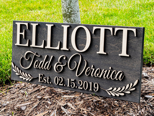 Anniversary Gift | Gift for Him | Gift for Her | Personalized Gifts | Bridal Shower Gift | Last Name Established Sign | Custom Wedding Gift