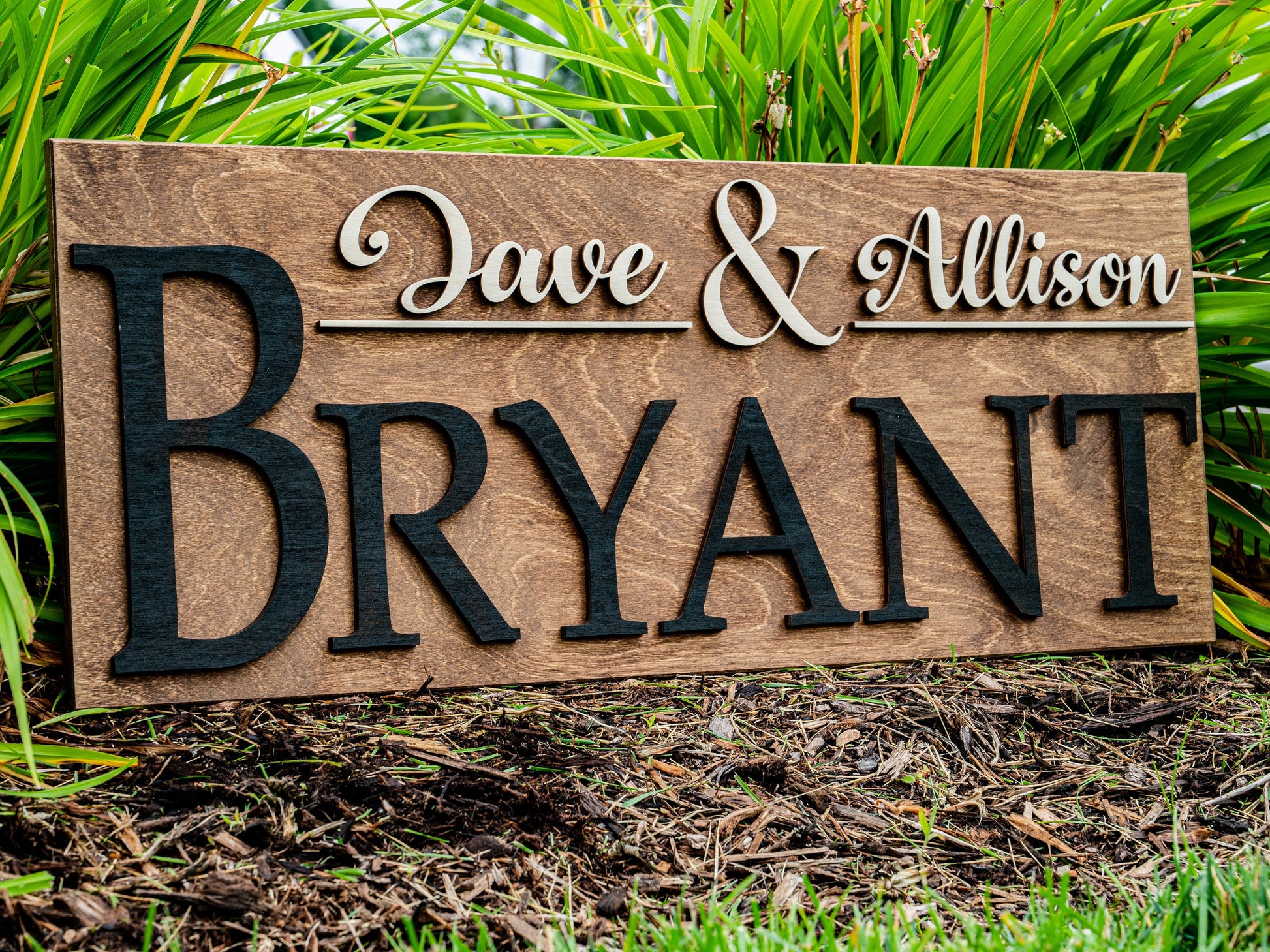 Family Name Sign | Wood Name Sign | Last Name Decor | Couples Sign | Wood Anniversary Gift | Personalized Wedding Decor | Custom Home Decor