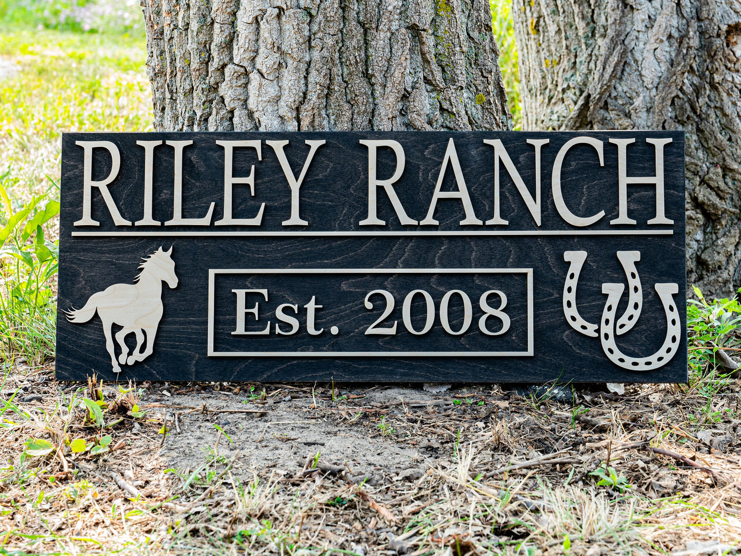 Custom Horse Sign | Wood Ranch Sign | Wooden Ranch Decor | Farmhouse Decor | Personalized Horse Decor | Horse Nursery Sign | Wood Horse Sign