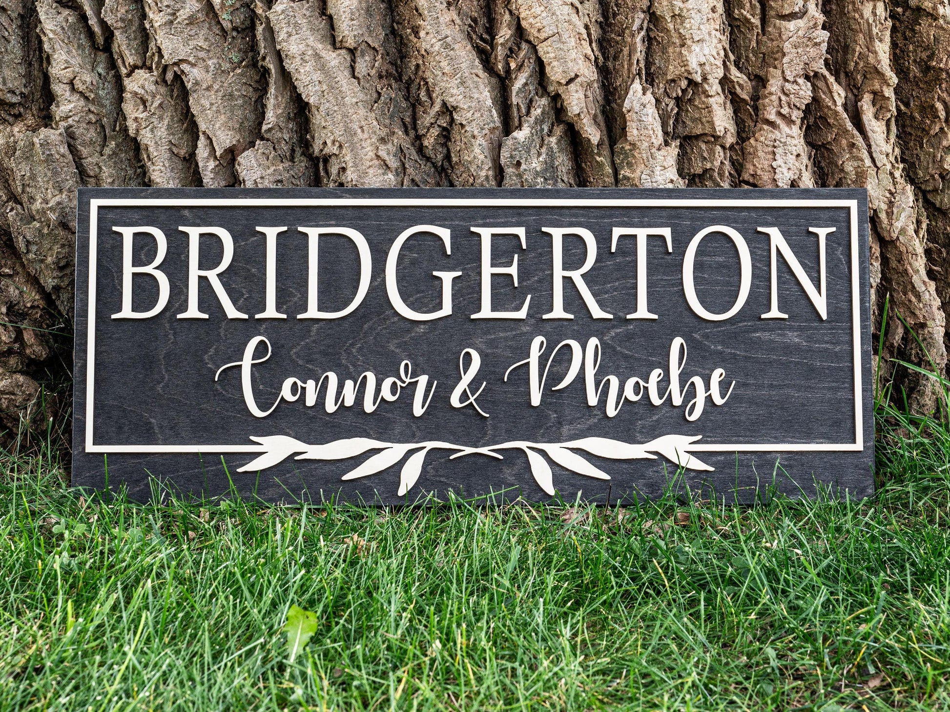 Personalized Wedding Gift | Floral Last Name Sign | 3D Wood Family Name Sign Anniversary Gift | Custom Wood Established Sign | Wedding Sign