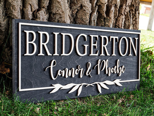 Floral Last Name Sign | Custom Wood Established Sign | Personalized Wedding Gift | Wedding Sign | 3D Sign Family Name Sign Anniversary Gift