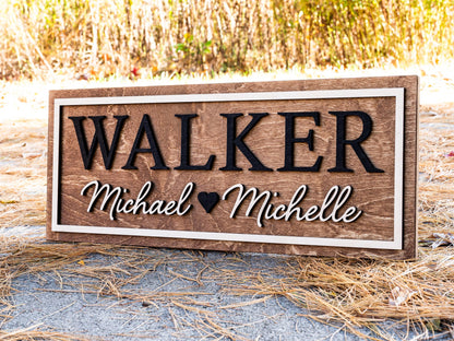 Last Name Established Sign | Gift for Couples | Personalized Wedding Gift Anniversary Gift | Bridal Shower Gift | Engagement Gifts Wood Sign