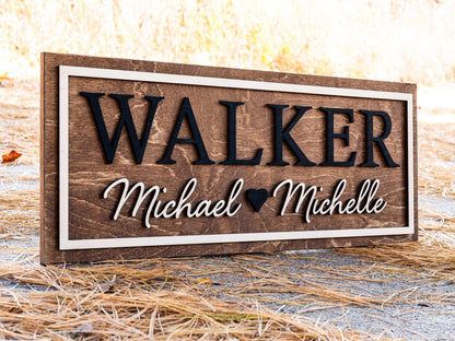 Last Name Established Sign | Gift for Couples | Personalized Wedding Gift Anniversary Gift | Bridal Shower Gift | Engagement Gifts Wood Sign