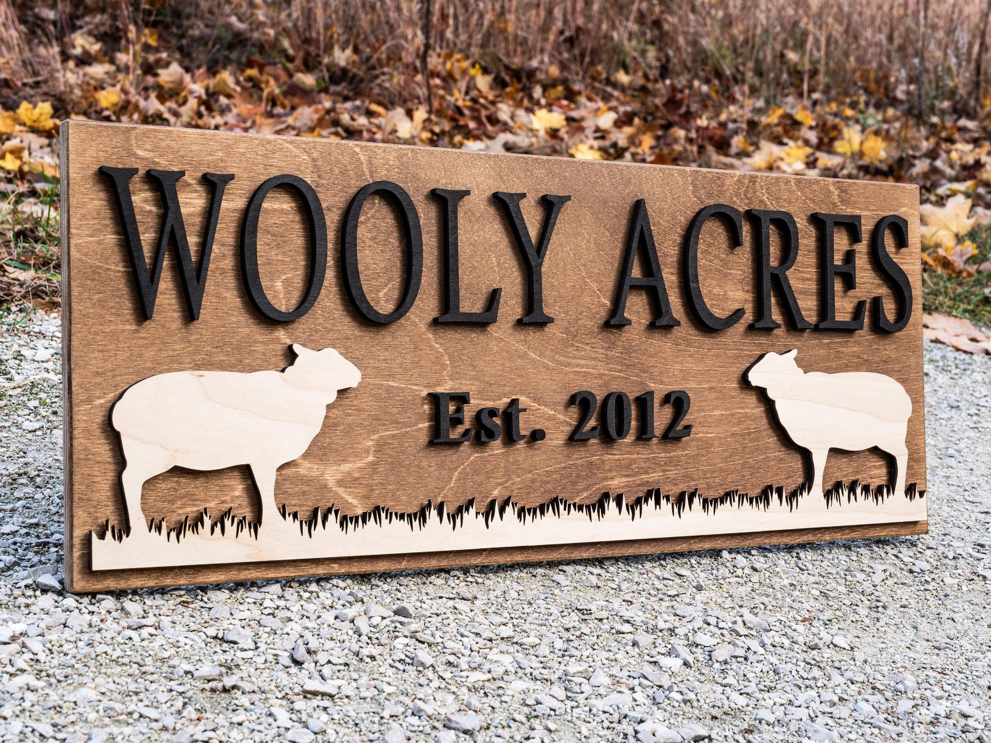 Personalized Farm Sign | Farmhouse Wall Decor | Wooden Sheep Sign | Farmhouse Sign | Farmer Gifts | Sheep Sign | Wood Ranch Sign Farm Decor