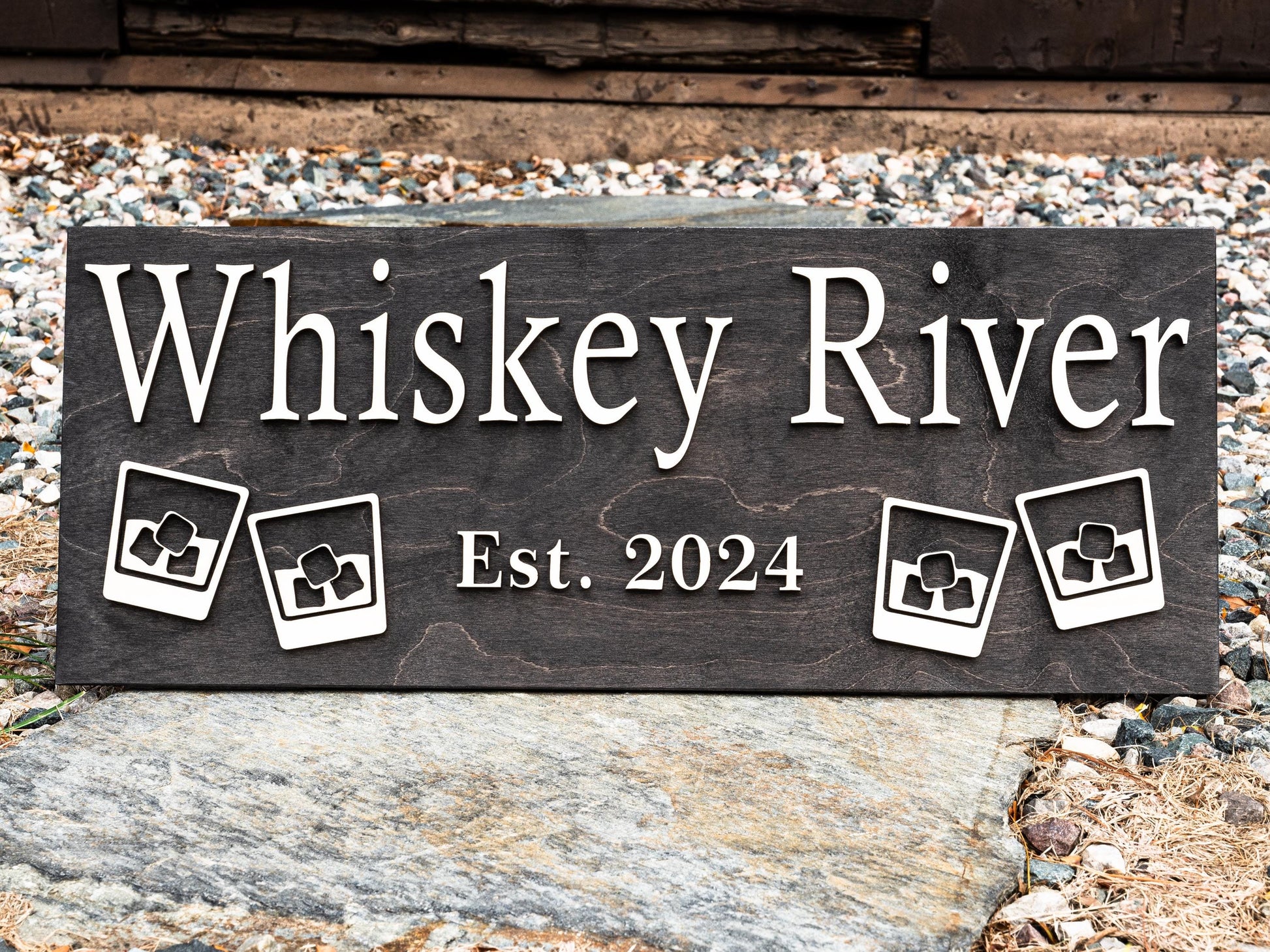Man Cave Pub Bar Decor | Personalized Bar Cocktail Sign | Custom Wooden Sign Personalized Cabin Gift Rustic Home Decor Basement Bar Home Bar