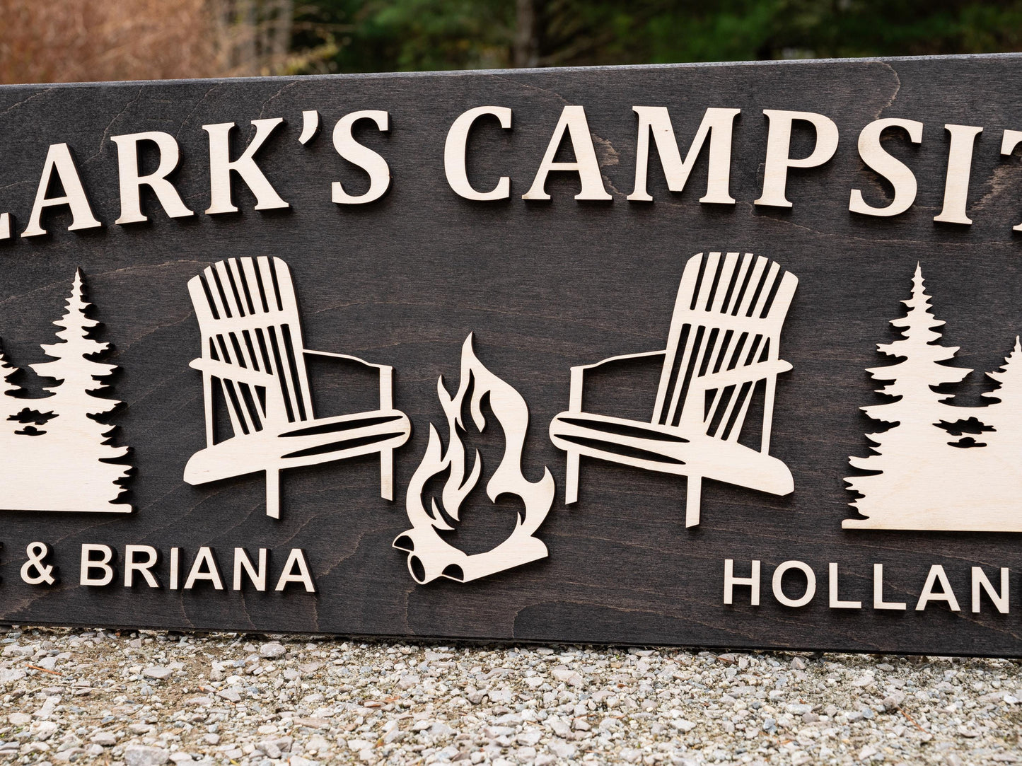 Personalized Wood Campfire Sign | Custom Camping Gifts | Cabin Decor | Camper Decor | Family Name Campsite Sign | Last Name Fire Pit Sign