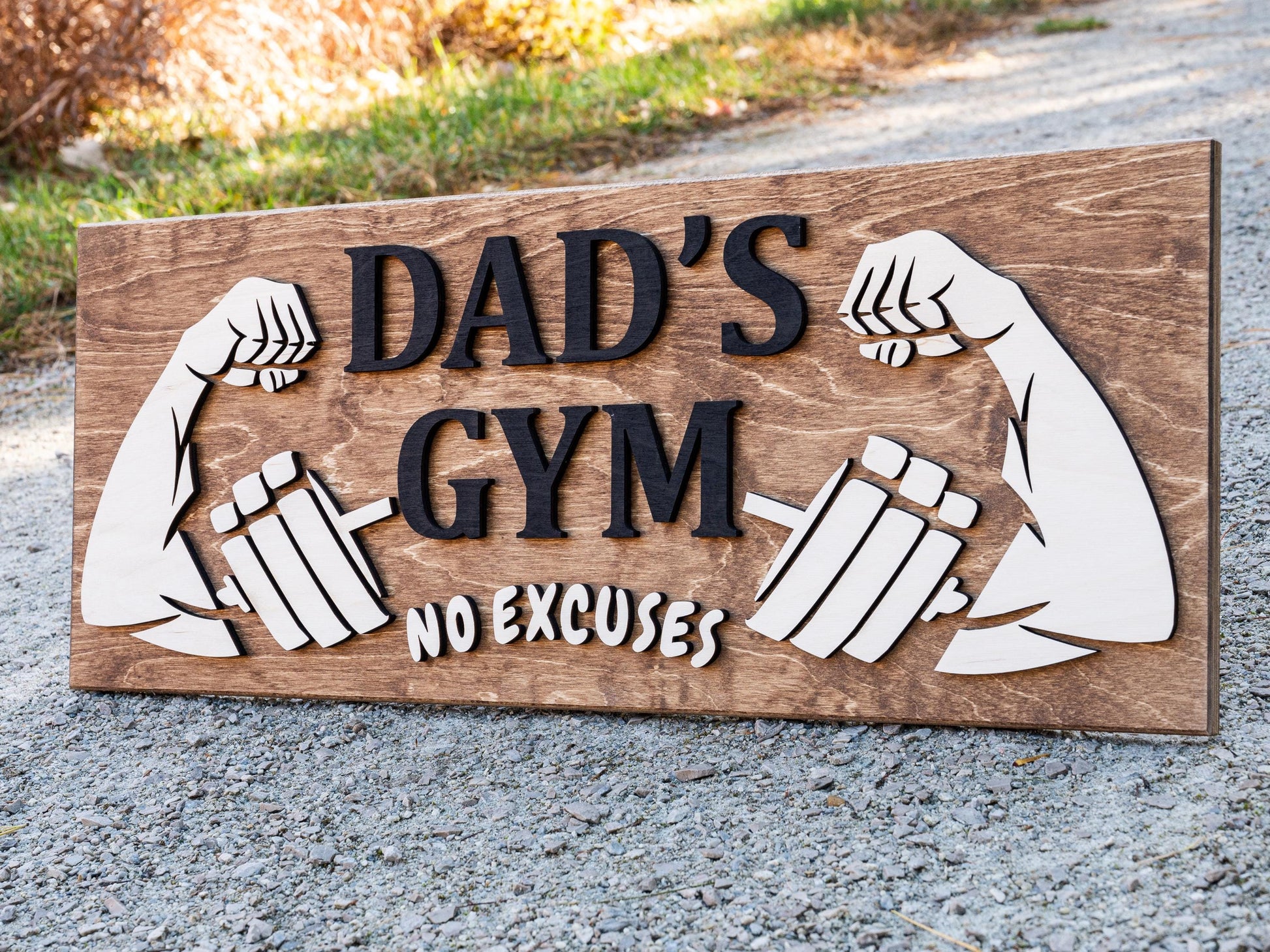 Personalized CrossFit Gym Workout Room Name Sign Home Gym Sign Custom Muscle Name Sign Custom Fathers Day Gift Personalized Gift for Dad Mom