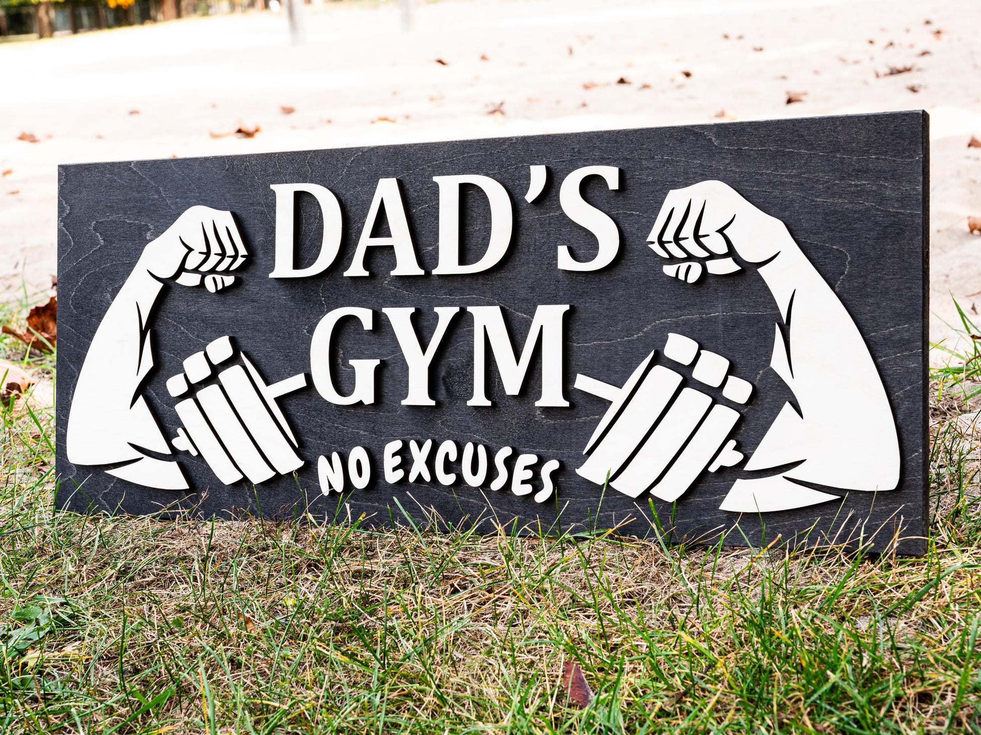 Personalized CrossFit Gym Workout Room Name Sign Home Gym Sign Custom Muscle Name Sign Custom Fathers Day Gift Personalized Gift for Dad Mom