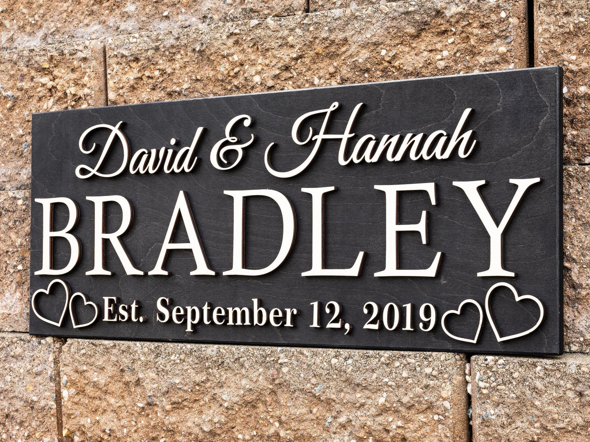 Personalized Wedding Gift Last Name Established Sign Family Name Sign Wooden Sign Custom Wood Sign Anniversary Couple Gift Personalized Sign