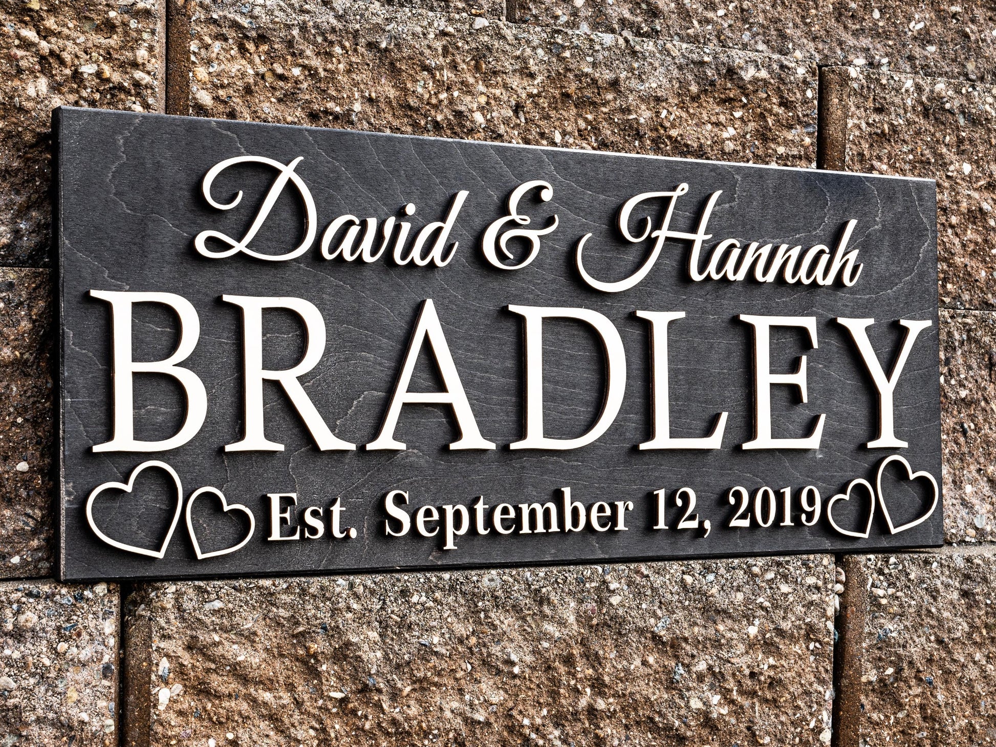 Personalized Wedding Gift Last Name Established Sign Family Name Sign Wooden Sign Custom Wood Sign Anniversary Couple Gift Personalized Sign