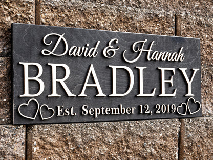 Personalized Wedding Gift Last Name Established Sign Family Name Sign Wooden Sign Custom Wood Sign Anniversary Couple Gift Personalized Sign