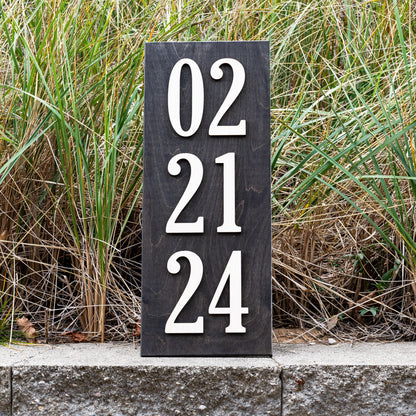 Vertical Custom Wood Established Date Sign Personalized Wedding Gift Wooden Anniversary Gift Wedding Sign Gift for Couple Newlywed Gift