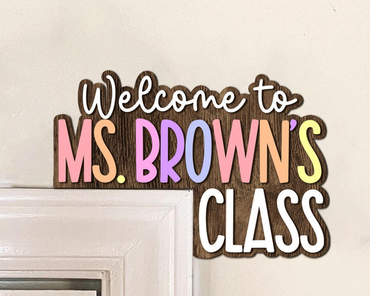 Personalized Teacher 3D Doorframe Sign, Classroom Decor, Custom Teacher Doorframe Corner Sign, Teacher Appreciation Gifts, Teachers Day Gift