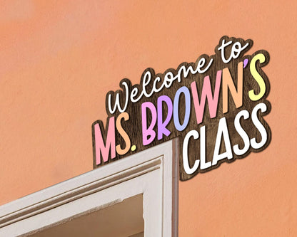 Personalized Teacher 3D Doorframe Sign, Classroom Decor, Custom Teacher Doorframe Corner Sign, Teacher Appreciation Gifts, Teachers Day Gift