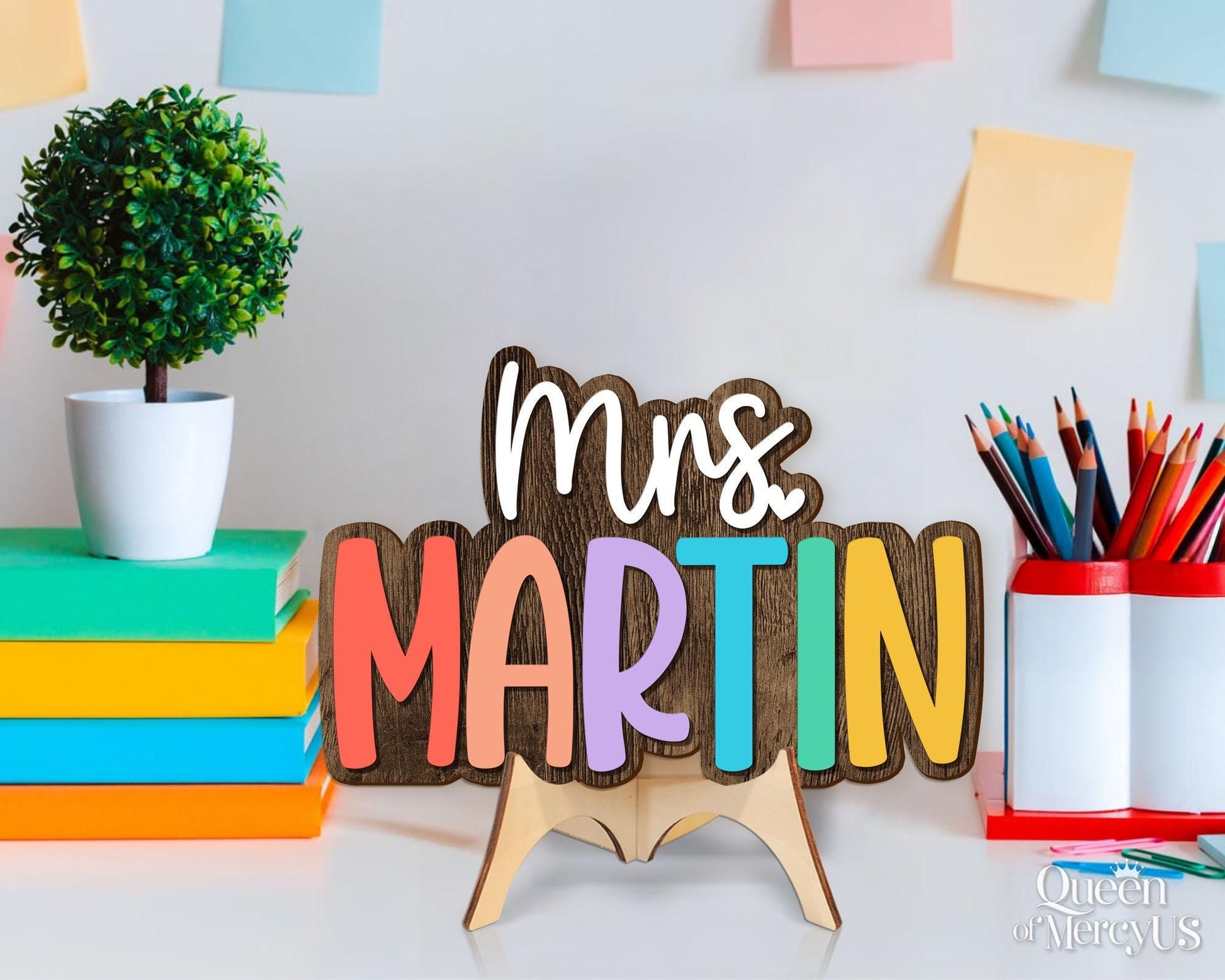 Personalized 3D Teacher Name Door Sign, Teacher Gifts, Classroom Door Hanger, Classroom Welcome Sign, Back To School,1st Day of School Decor