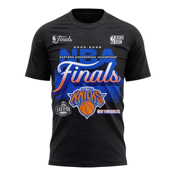Men's New York Knicks  Charcoal 2026  Eastern Conference Champions Two-Sided T-Shirt