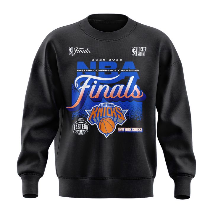 Men's New York Knicks  Charcoal 2026  Eastern Conference Champions Two-Sided Sweatshirt