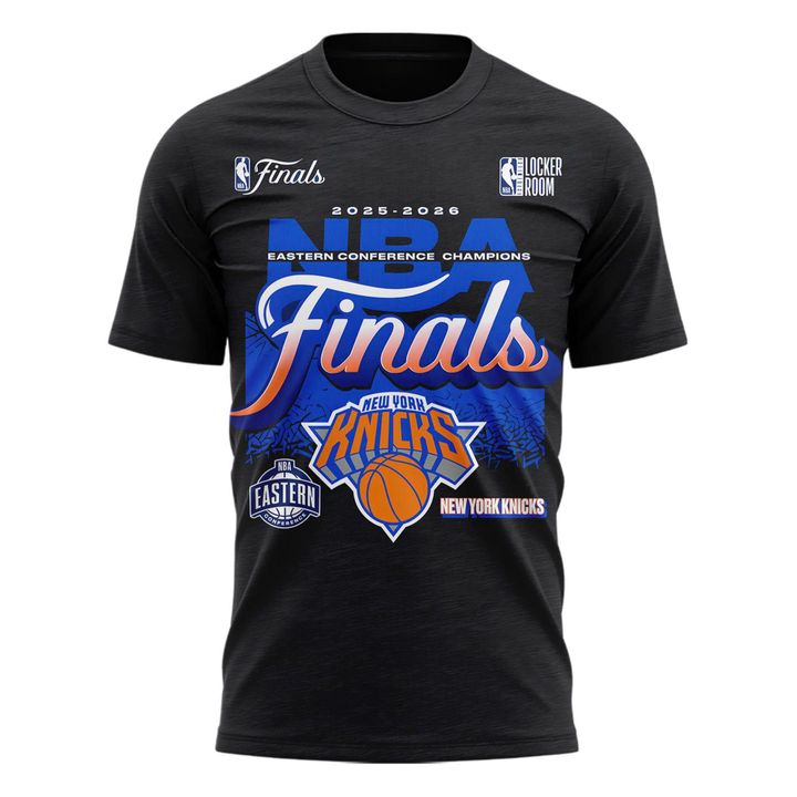 Men's New York Knicks  Charcoal 2026  Eastern Conference Champions Locker Room T-Shirt