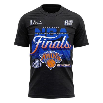 Men's New York Knicks  Charcoal 2026  Eastern Conference Champions Locker Room T-Shirt