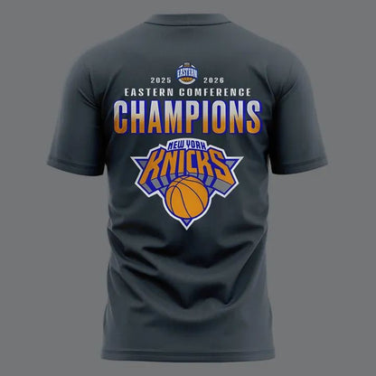 New York Knicks Fanatics Charcoal 2026 Eastern Conference Champ 2-Sided Tee