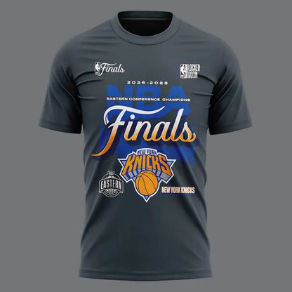 New York Knicks Fanatics Charcoal 2026 Eastern Conference Champ 2-Sided Tee