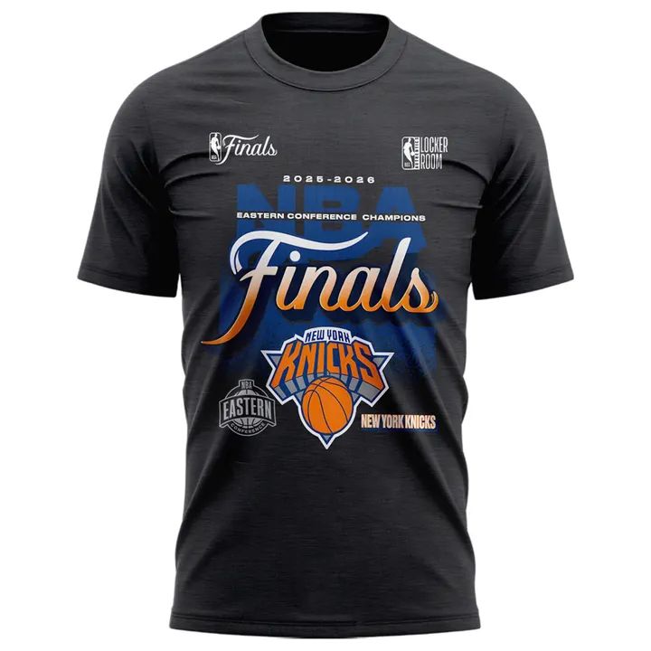 New York Knicks Charcoal 2026 Eastern Conference Champions Locker Room Tee