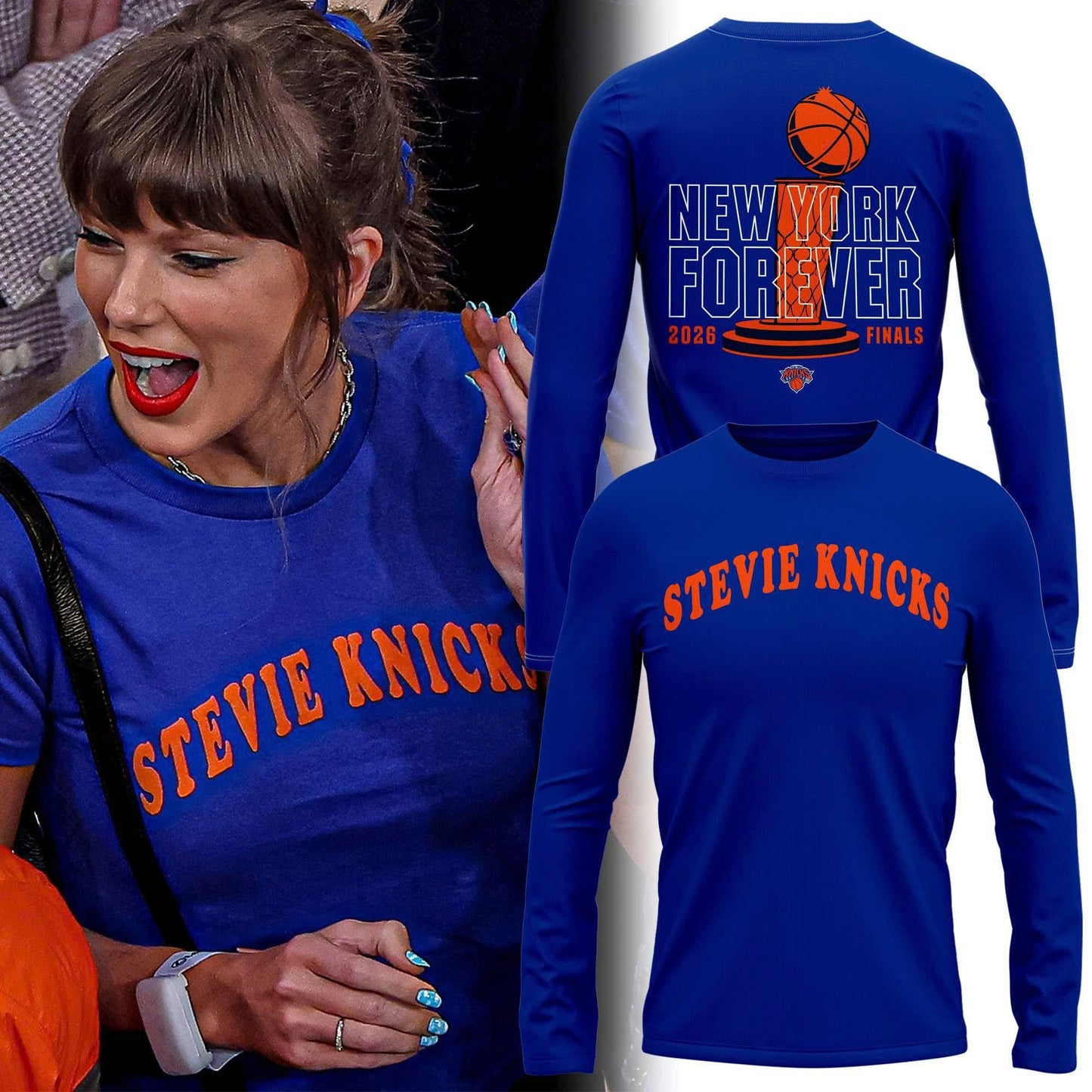 Stevie Knicks Shirt, Taylor Swift Long Tee, New York Knicks Finals Sweatshirt