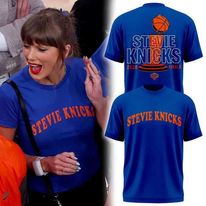New York Knicks Stevie Knicks 2026 Finals T-Shirt - Blue v2