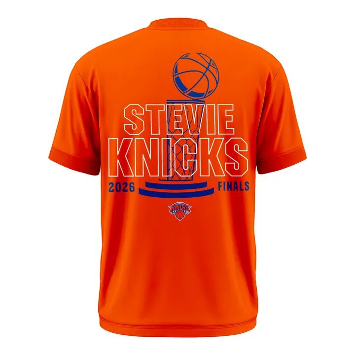 New York Knicks Stevie Knicks 2026 Finals T-Shirt - Orange v2