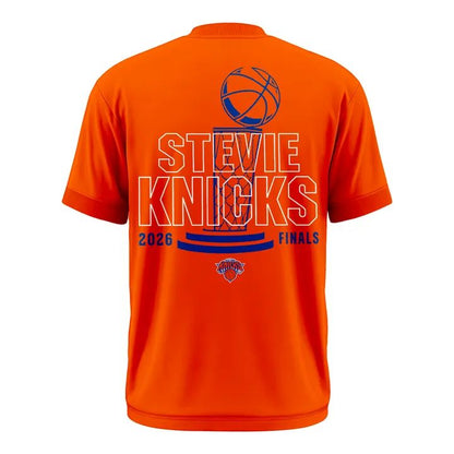 New York Knicks Stevie Knicks 2026 Finals T-Shirt - Orange v2