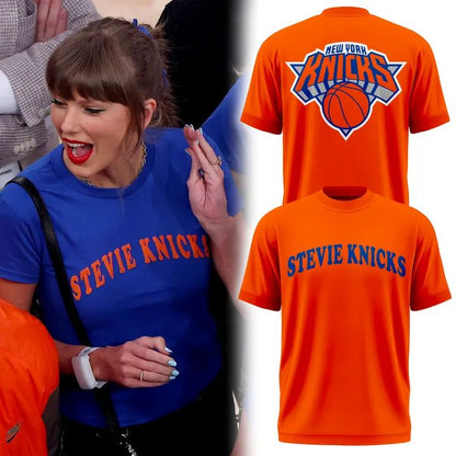 New York Knicks Stevie Knicks 2026 Finals T-Shirt - Orange v1