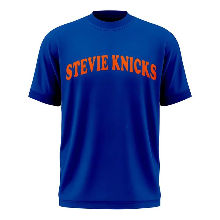 New York Knicks Stevie Knicks 2026 Finals T-Shirt - Blue v1