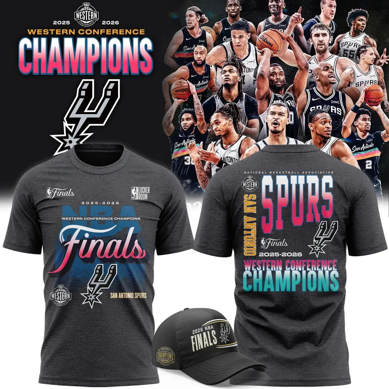 _    Spurs 2026 Finals Game NBA Tshirt Limited Edition V2