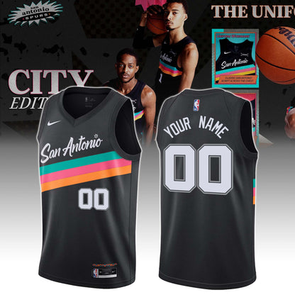 _San Antonio Spurs Classic Colors City Custom Jersey