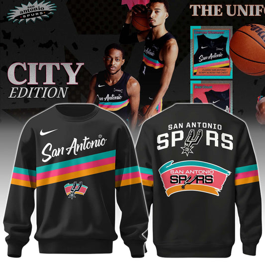 _San Antonio Spurs Classic Colors City SWEATSHIRT
