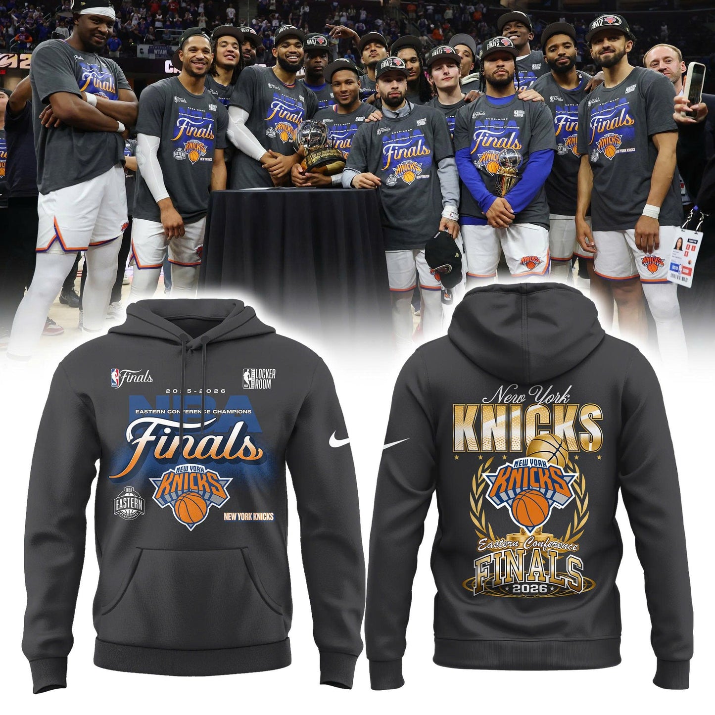 NEW YORK KNICKS 2026 Eastern Conference Champions Hoodie